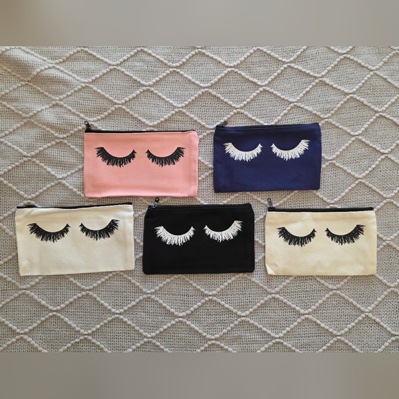 Other - Eyelash Design Zipper Cosmetic Pouches
